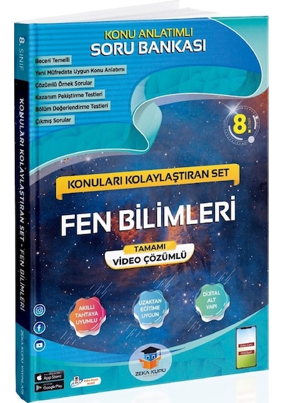 Zeka Küpü Yayınları 8. Sınıf Fen Bilimleri Konuları Kolaylaştıran