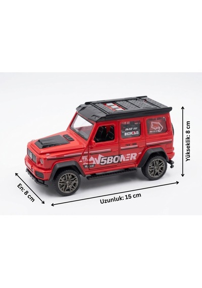 Duman Çıkaran 3 Buton Fonksiyonlu Işıklı Müzikli Sesli Sürtmeli 4x4 Arazi Aracı Temalı Oyuncak Araba Kırmızı