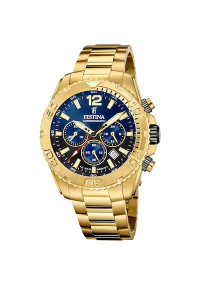 Festına F20684/2 Tımeless Chronograph Erkek Kol Saati Altın