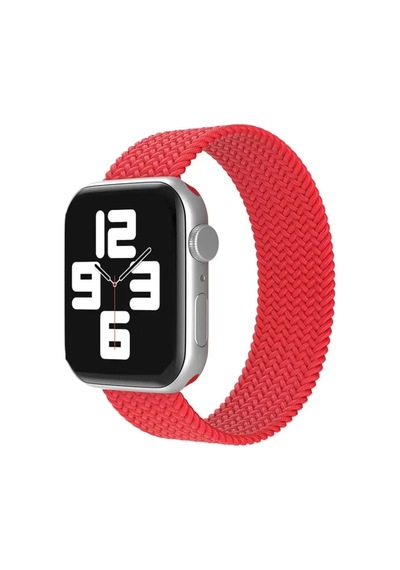 Newface Apple Watch 38mm Ayarlı Solo Silikon Kordon - Kırmızı Diğer