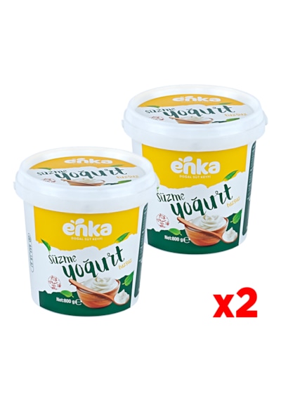 Enka Süt Süzme Yoğurt Kova Tam Yağlı Tuzsuz - 2'li - 800 G