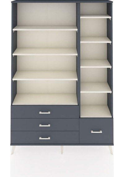 Arges Dolap 9 Raflı 4 Çekmeceli 132x30x195 Antrasit-aytaşı/antrasit Aytası/antrasıt Arges Dolap 9 Raflı 4 Çekmeceli 132x30x195 Antrasit-aytaşı/antrasit Aytası/antrasıt