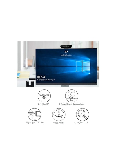 Logitech Brio Web Kamerası 90 Fps, Usb 3.0, 4096 X 2160, Otomatik Odaklama, 5x Dijital Yakınlaştırma, Mikrop