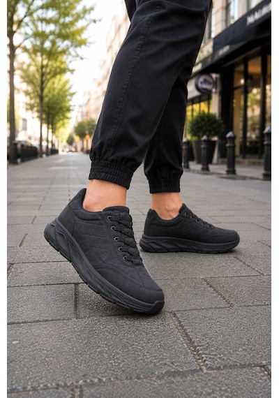 Ht Hotin Quantum Erkek Günlük Spor Ayakkabı Rahat Tabanlı Bağcıklı Hafif Casual Sneaker - Siyah Ht Hotin Quantum Erkek Günlük Spor Ayakkabı Rahat Tabanlı Bağcıklı Hafif Casual Sneaker - Siyah