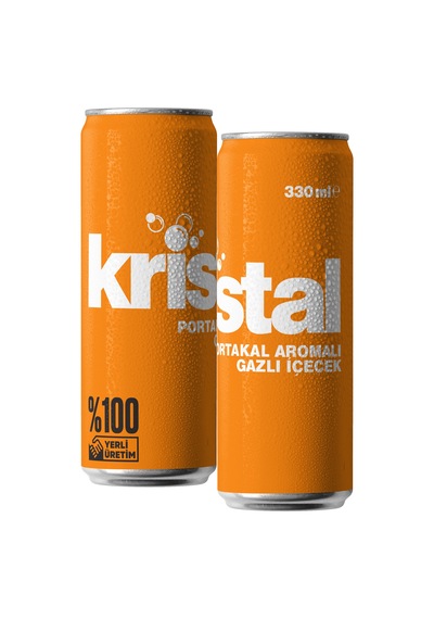 Kristal Portakal Aromalı Gazlı İçecek 330 ml 6'lı