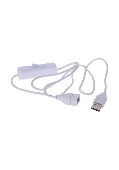 1 Metre Usb Uzatma On/off Açma Kapama Anahtarlı Yüksek Hız Usb Uzatma Kablosu Uzatıcı Ara Kablosu 1mt Dişi Erkek Usb 2.0 Kablo Beyaz