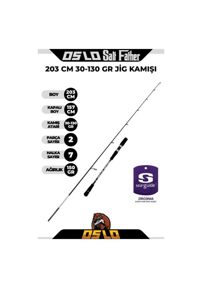 Oslo Salt Father 205cm 30-130gr Jig Kamışı Standart