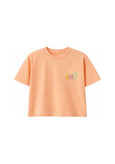 Haribo Lisanslı Geometrik Şortlu Kız Çocuk T-shirt Şort Takım Somon