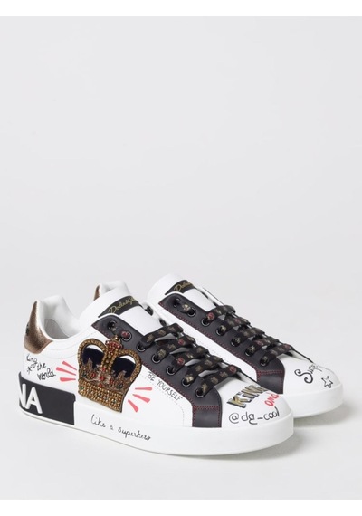 Dolce & Gabbana Portofino Sneakers In Leather Çok Renkli