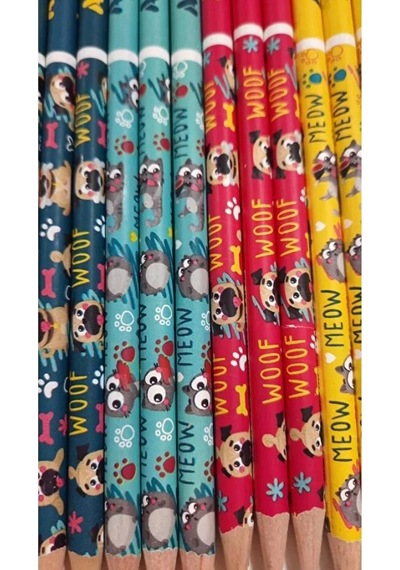 Cats And Dogs Kurşun Kalem 12 Adet 2b Çok Renkli