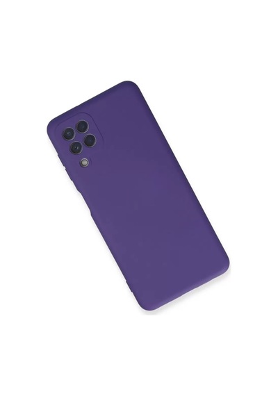 Newface Samsung Galaxy A22 Kılıf Nano İçi Kadife Silikon - Mor
