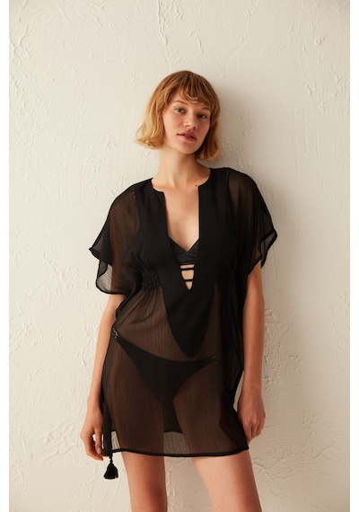 Penti Siyah Basic Kaftan Plyk7c8322ıy-bk5 Siyah