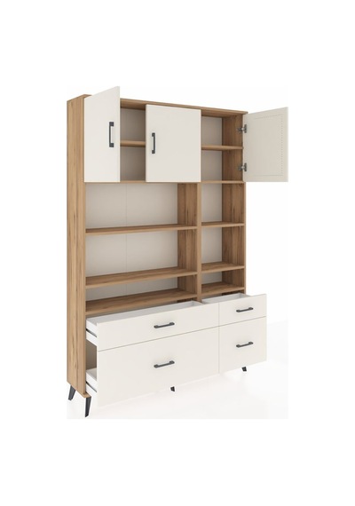 Arges Dolap 10 Raflı 4 Çekmeceli 3 Kapaklı 132x30x195 Çam-ayt... Çam Arges Dolap 10 Raflı 4 Çekmeceli 3 Kapaklı 132x30x195 Çam-ayt... Çam