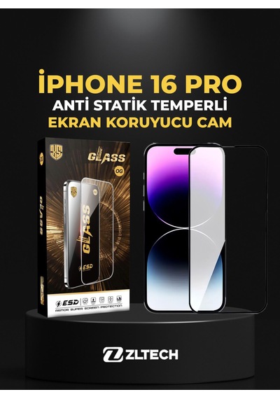 OG GLASS ESD Anti Statik Apple Uyumlu iPhone 16 Pro Ekran Koruyucu