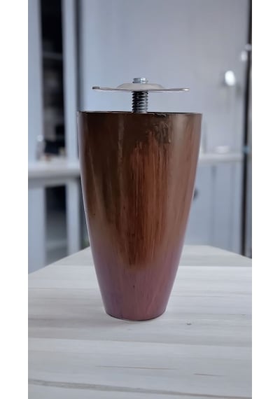 4 Adet 12 Cm Lüks Plastik Kanepe Baza Ayak Dolap Robot Süpürge Tablalı Koltuk Ayağı Desenli Ceviz Ka Diğer