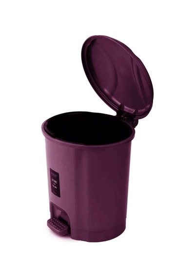 Motek Elit Pedallı Plastik Çöp Kovası İç Kovalıı 22 Lt-mürdüm Mürdüm