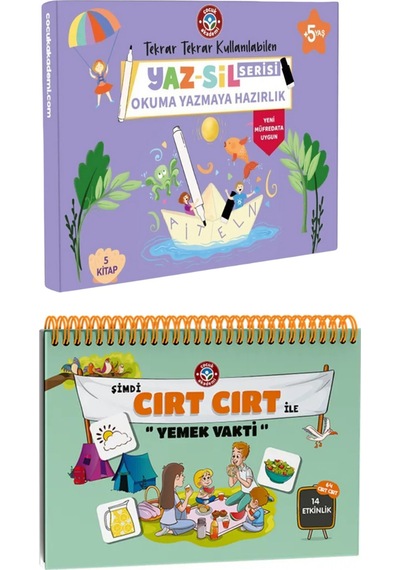 Yaz-sil Serisi Okuma Yazmaya Hazırlık Ve Şimdi Cırt Cırt İle Yemek Vakti