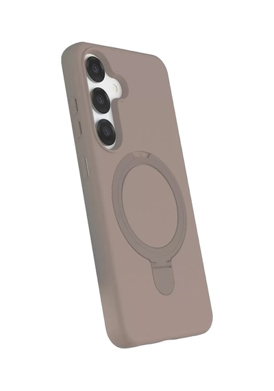 Newface Samsung Galaxy S25 Regal Magsafe Standlı Kapak - Çöl Titanyum