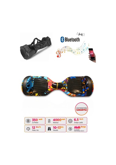 Citymate Hoverboard 6.5 inch Elektrikli Kaykay Scooter Bluetooth Hoparlörlü Çanta Hediye D26