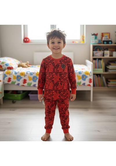 Bonbon Çocuk Desenli 2'li Pijama Takımı Cb1000 Gri