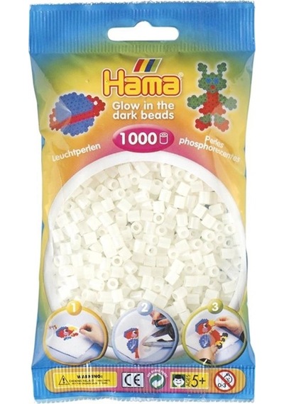 Hama Boncuk Midi 1.000 Lik Poşet - Karanlıkta Parlayan Yeşil 207-55