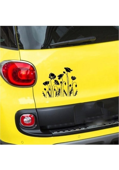 Çiçek Gül Lale Sticker Oto Yapıştırma