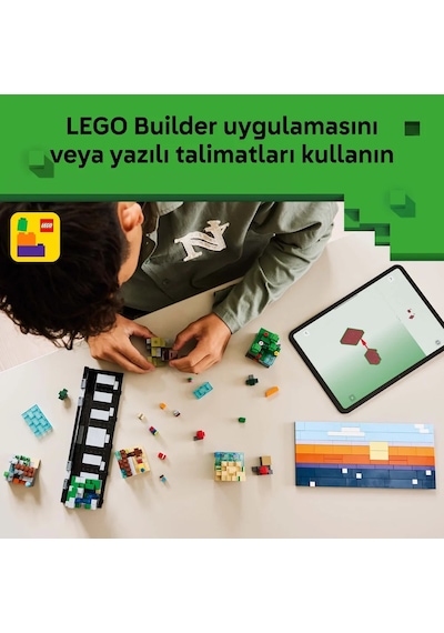 LEGO® Minecraft® Mini Biyomlar 21589 - 12 Yaş ve Üzeri Çocuklar için 5 Mikrofigür İçeren Dekoratif Oyuncak Yapım Seti (797 Parça)