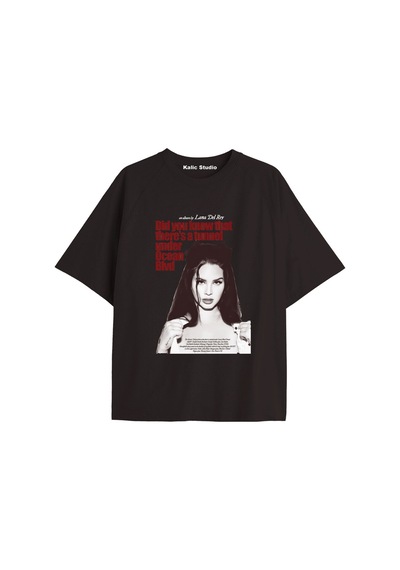 Kalic Studio Lana Del Rey Oversize T-shirt Kod23 Siyah-23
