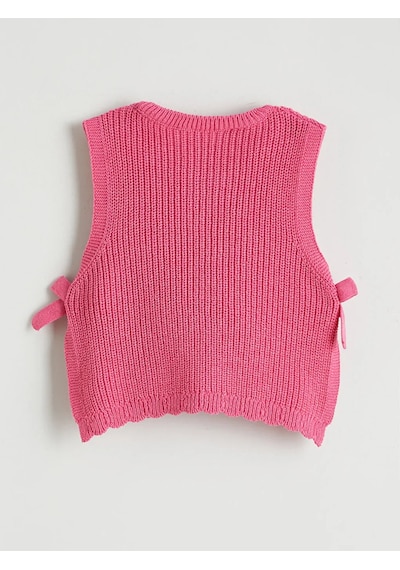 Lc Waikiki Pembe Baskılı Poplin Kız Çocuk Gömlek Ve Süveter