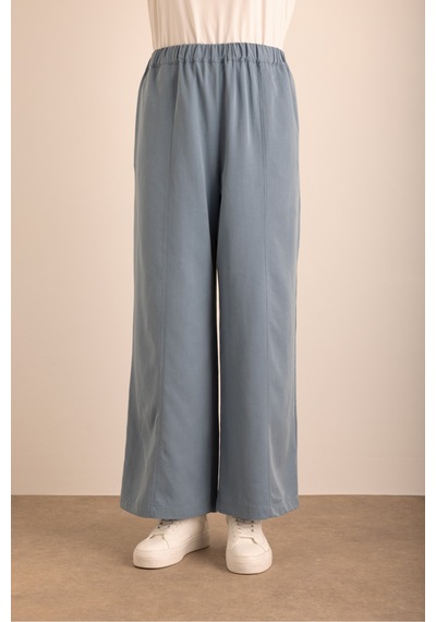 Aker İndigo Beli Lastikli Cotton Pantolon İndigo İndigo