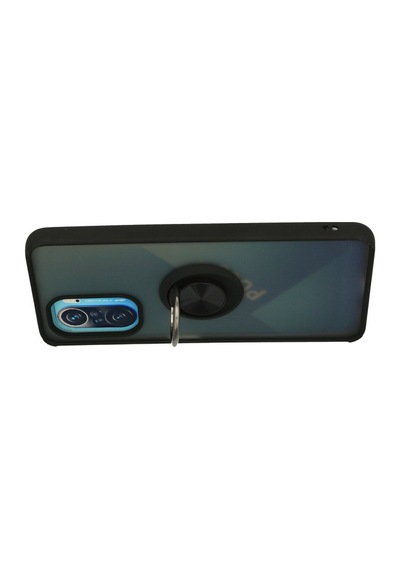 Xiaomi Redmi K40 Uyumlu Kılıf Montreal Yüzüklü Silikon Kapak - Siyah