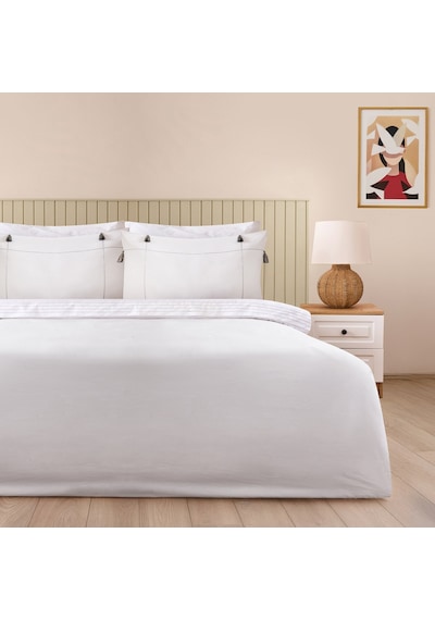 Soft Ethnic Çift Kişilik Nevresim Takımı - Beyaz Renkli