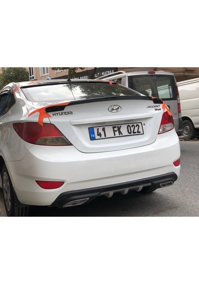 Hyundai Accent Blue Spoiler Piano Black Boyalı Bagaj Üstü Spoyler