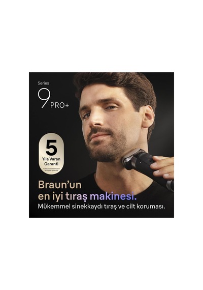 Tr Braun Series 9 Pro+ Elektrikli Tıraş Makinesi, Islak Ve Kuru, Smartcare Merkezi, 9675cc 1 - 2 Saat