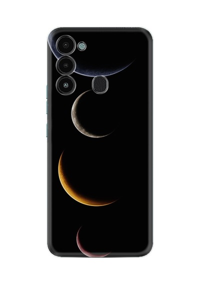 Tecno Spark 8c Kılıf Resimli Desenli Silikon Platinium Series Gezegenler 1901