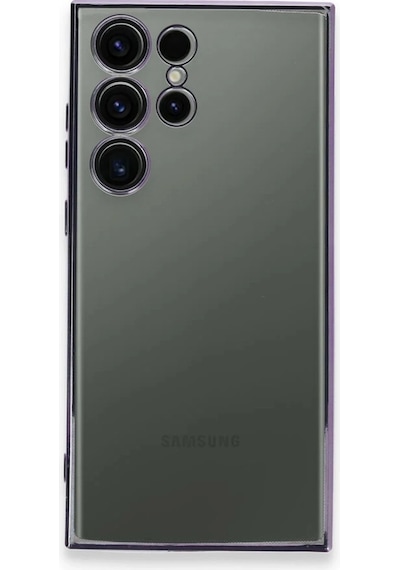 Newface Samsung Galaxy Uyumlu S23 Ultra Kılıf Razer Lensli Silikon Semeglbl - 92 - Mor