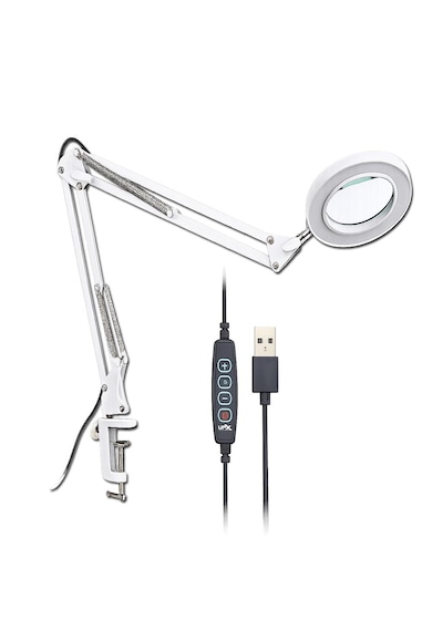 Goldenbee 5x Büyüteç Akrobat Led Aydınlatmalı Dimmerli Usb'li Model. 803l