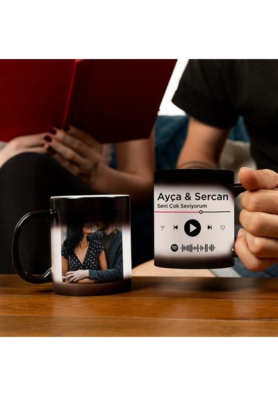 Spotify Tasarımlı Sihirli Kupa Bardak 1 Adet 2839