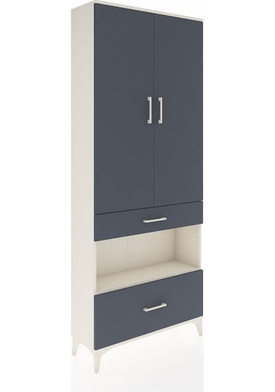 Arges Dolap 4 Raflı 2 Çekmeceli 2 Kapaklı 88x30x221 Aytaşı-antrasit Aytası Arges Dolap 4 Raflı 2 Çekmeceli 2 Kapaklı 88x30x221 Aytaşı-antrasit Aytası