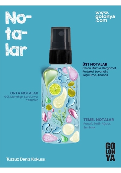 Golonya Tuzsuz Deniz Kokulu  Sprey Kolonya 100 ML