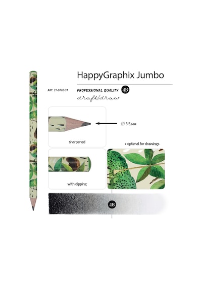 Bruno Visconti "happy Graphix" Jumbo Kurşun Kalem 4b 3.5 MM Baobab Ağacı