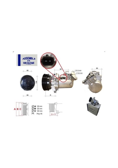 Gua 40670 Klima Kompresörü Komple Sıfır Ürün Renault Clıo Iıı 04 12 Kangoo Iı 08 Modus 04 Mıcra Iıı 03 10 Qashqaı J10 06 13 1.5dci K9k 12v 6 Kanal 125mm -mercedes Cıtan W415 12 8201025121-926009154r-926001686r -