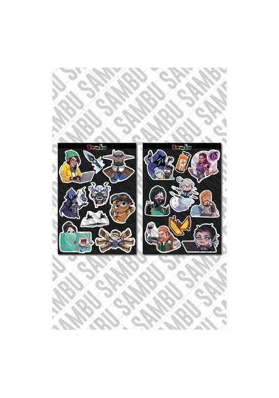Valorant Temalı Sticker Etiket Seti - Laptop Notebook Telefon
