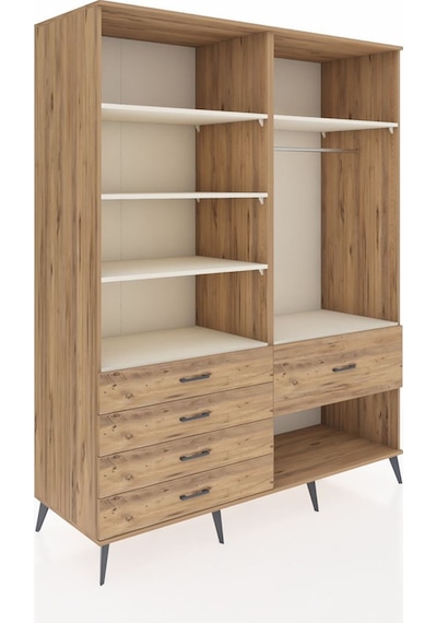 Kronos Gardrop 6 Raflı 5 Çekmeceli Tek Askılı 176x59x221 Çam-aytaşı/çam Aytaşı/çam Kronos Gardrop 6 Raflı 5 Çekmeceli Tek Askılı 176x59x221 Çam-aytaşı/çam Aytaşı/çam