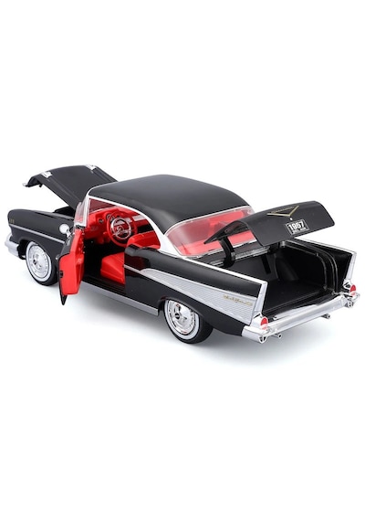 1:18 Ölçek Maisto 1957 Chevrolet Bel Air Coupe Diecast Metal Minyatür Model Araba 25cm