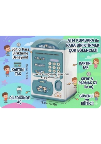 Toys Işıklı Tuşlu,sesli,parmakizi Görünümlü Paramatik