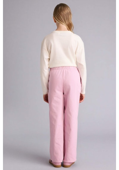 Defacto Wıde Leg Düz Paça Gabardin Pantolon Kız Çocuk G0607a826smpn171 Pembe-pn171