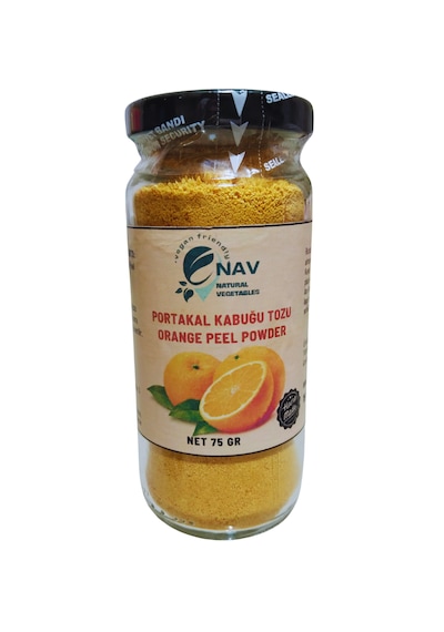 Nav Portakal Kabuğu Tozu Katkısız Koruyucusuz Cam Şişede