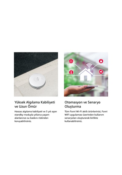 Fonri Wi-fi Akıllı Su Baskın Sensörü Su Basma Sensörü Wf3-al1-0303-01