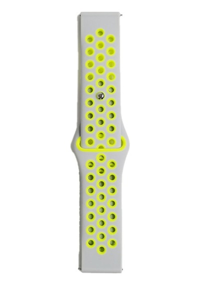 Watch 22mm Uyumlu Spor Delikli Kordon - Gri-yeşil